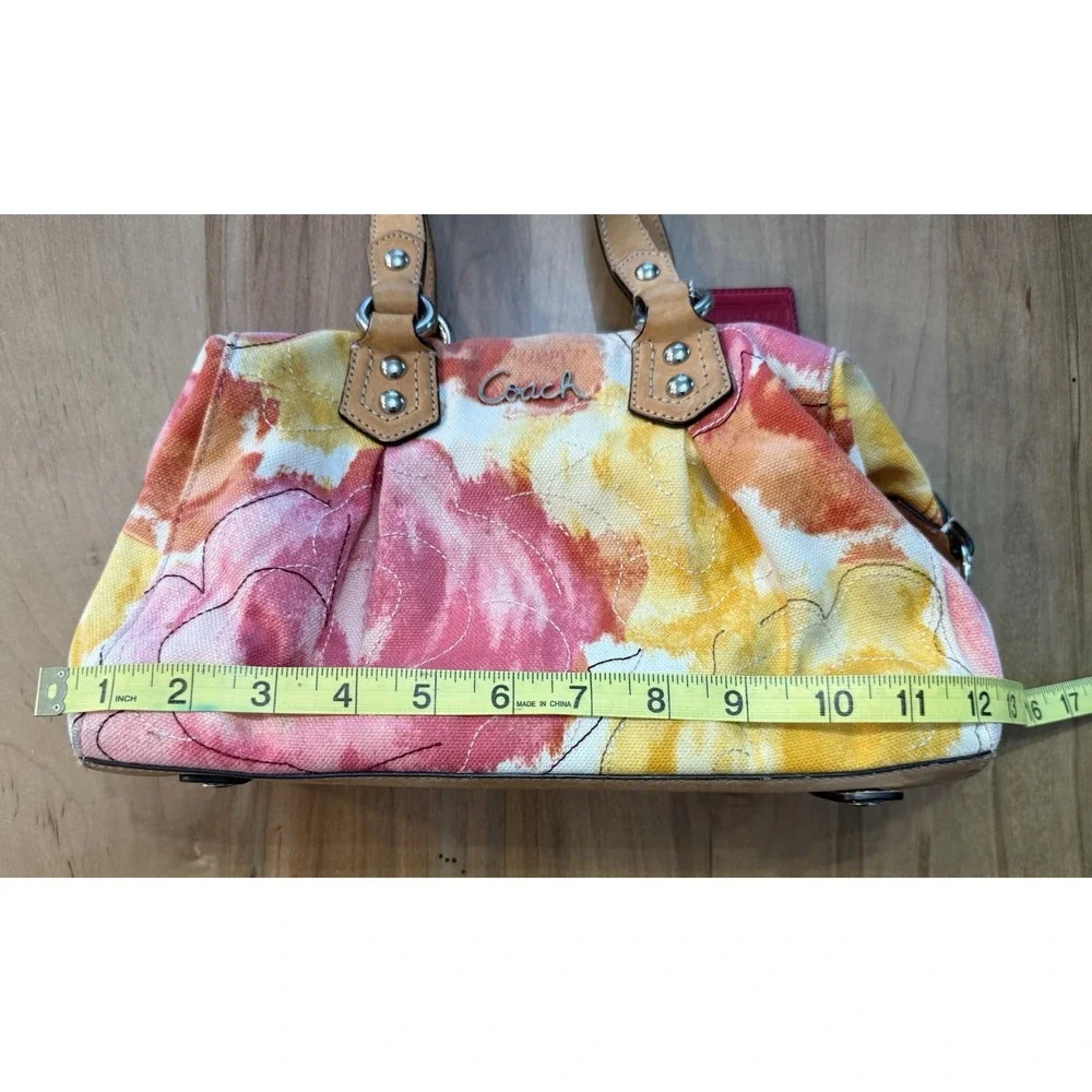 Coach Ashley Multicolor Floral Satchel & Matching Zip Wallet F21885/A1349